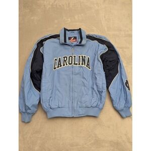 Majestic North Carolina Tar Heels Jacket Mens Large NCAA Blue College Pullover